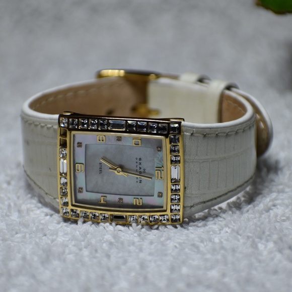 Skagen Accessories - Vintage Skagen Watch Opal w/ Swarovski Crystals